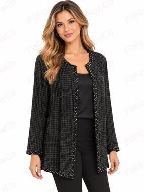 Adrianna Papell Evening jacket in women's size 3X, crafted from 100% blazer